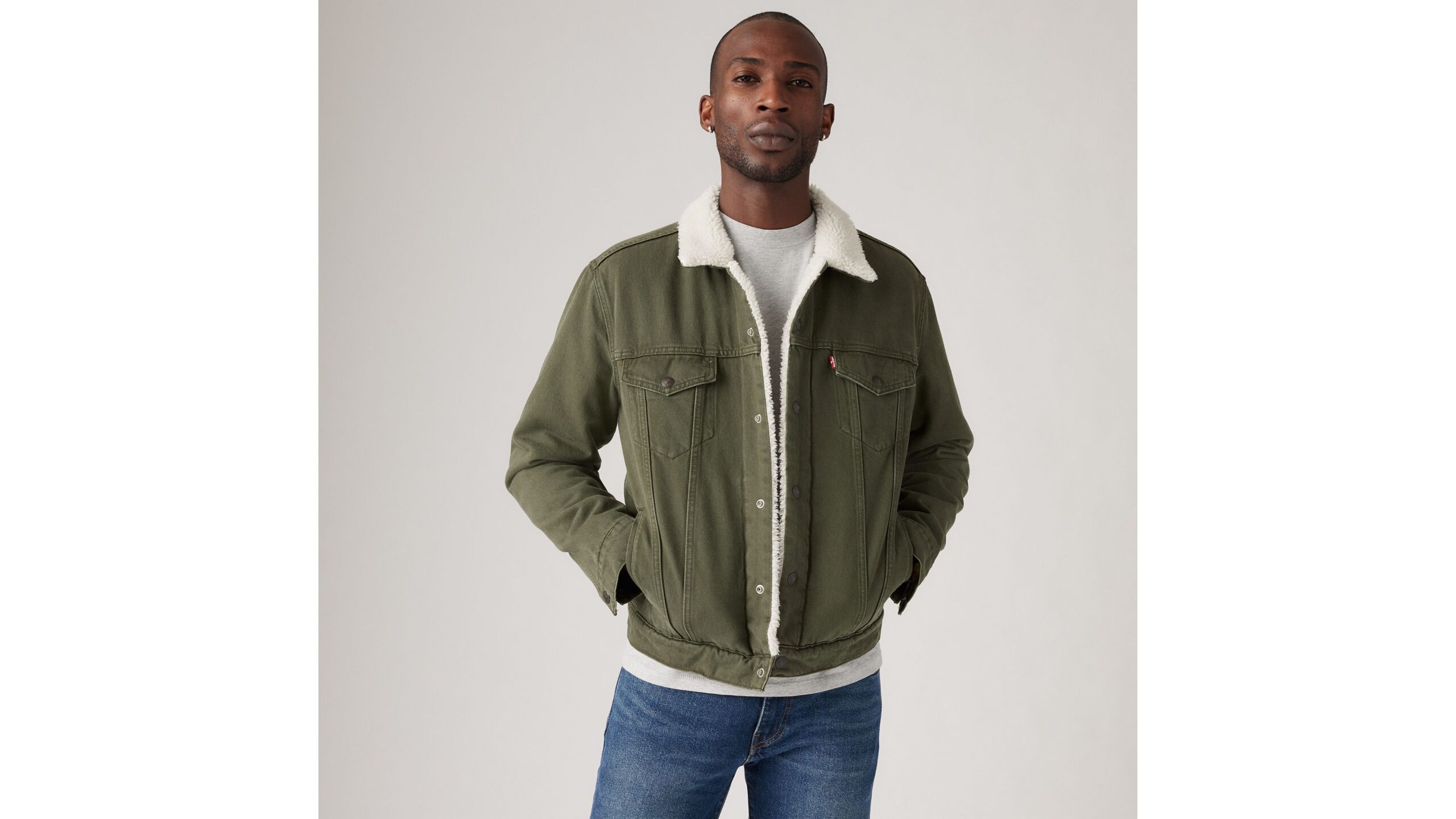163650242-dynamic1-pdp LEVIS Sherpa Trucker Jacket τζιν μπουφάν λαδί - Image 1
