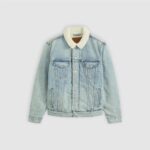 LEVIS Sherpa Trucker Jacket τζιν μπουφαν μπλε-ανοιχτο