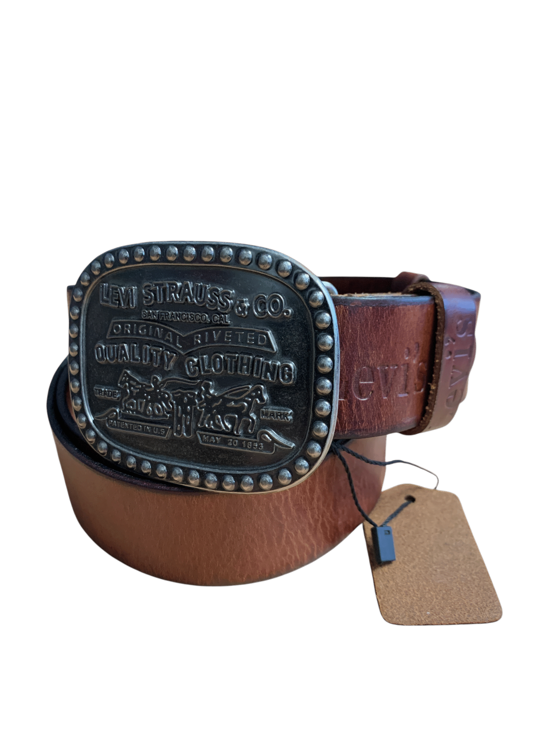 image ΖΩΝΗ ΔΕΡΜΑΤΙΝΗ LEVI'S ΚΑΦΕ Z12 - Image 1